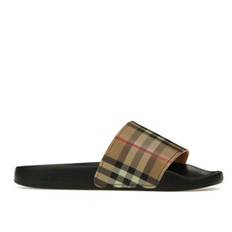 Burberry Check Print Slides Archive Beige (Womens)