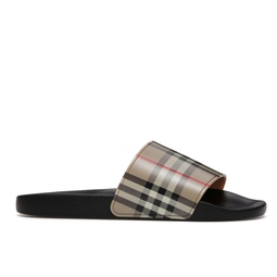 Burberry Furley Check Slides Archive Beige