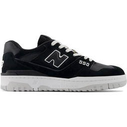 New Balance 550 Suede Perforated Leather Black White