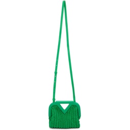 Green Crochet Small Point Bag 211798F044035