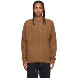 Tan Mohair & Alpaca Sweater 212111M201001