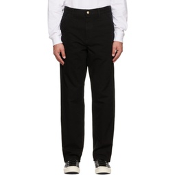 Black Organic Cotton Trousers 221111M191017