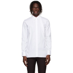 White Padlock Harness Shirt 221278M192002