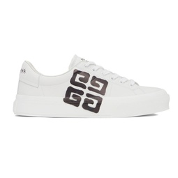 White Chito Edition 4G Print City Sport Sneakers 221278M237002