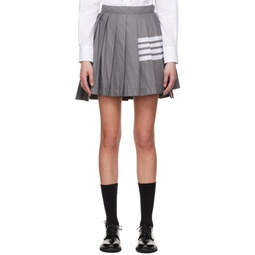 Grey 4-Bar Mini Skirt 221381F090000