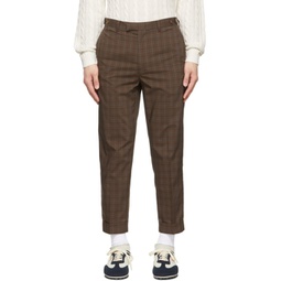 Brown Polyester Trousers 221398M191008