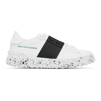 White & Black Open For A Change Sneakers 221807F128003