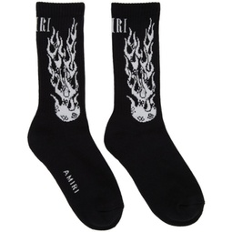 Black Flames Socks 221886M220001