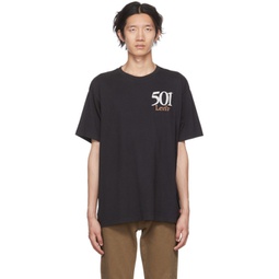 Black Printed T-Shirt 222099M213001