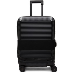 Black Bank Zip Suitcase 222111M173010