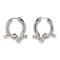 Silver Knot Hoop Earrings 222129M144006