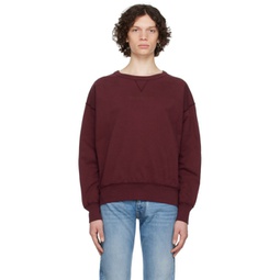 Burgundy Embroidered Sweatshirt 222168M204003