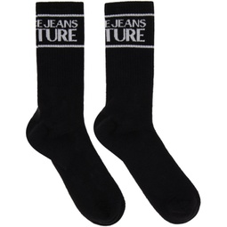 Black Cotton Socks 222202M220002