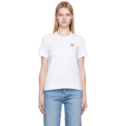 White Heart Patch T-Shirt 222246F110003