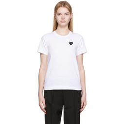 White Heart Patch T-Shirt 222246F110020