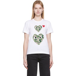 White Heart Patch T-Shirt 222246F110022
