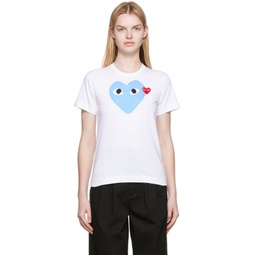 White Heart Patch T-Shirt 222246F110032