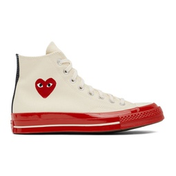 Off-White & Red Converse Edition Chuck 70 Sneakers 222246M236001