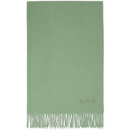 Green Alix Brodee Scarf 222252M150013