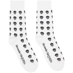 White & Black Skull Socks 222259M220003