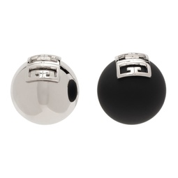 Silver & Black 4G Earrings 222278F022012