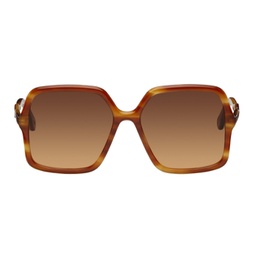 Tortoiseshell Square Oversized Sunglasses 222338F005001