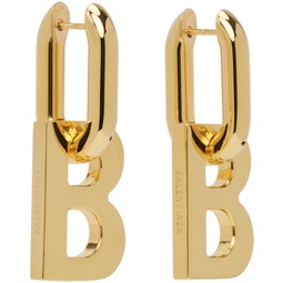 Gold XS B Chain Earrings 222342F022011