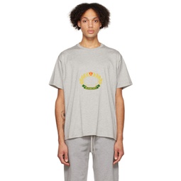 Gray Oak Leaf Crest T-Shirt 222376M213032