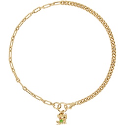 SSENSE Exclusive Gold Frog It Necklace 222413F010001