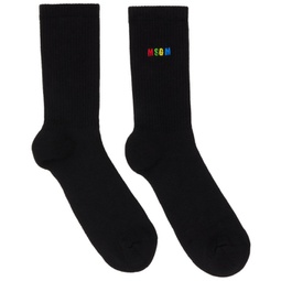 Black Logo Socks 222443M220001