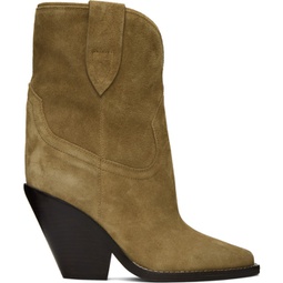 Taupe Leyane Boots 222600F113013