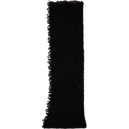 Black Loop Knit Scarf 222600M150000
