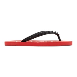 Red Loubi Flat Sandals 222813F124003