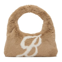 Brown Eco-Fur Shoulder Bag 222901F048002