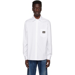 White Plaque Shirt 231003M192024
