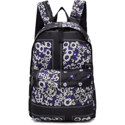 Black Floral Backpack 231008M166000