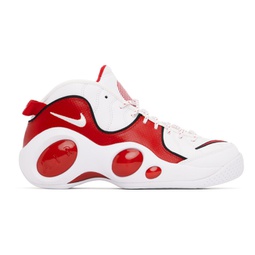 Red & White Air Zoom Flight 95 Sneakers 231011M236017