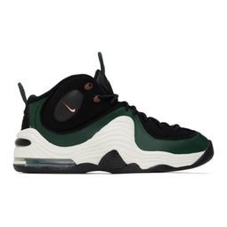 Black & Green Air Penny II Sneakers 231011M236055