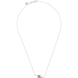 SSENSE Exclusive Silver Dusted Bolt Necklace 231068M145004