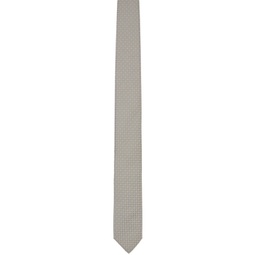 Gray Jacquard Tie 231085M158002