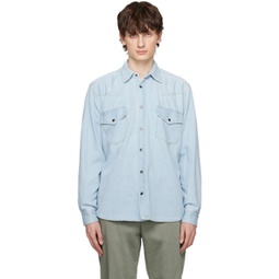 Blue Relaxed-Fit Denim Shirt 231085M192020