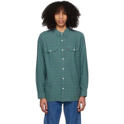 Green & Blue Jackson Shirt 231099M192007