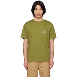 Green Patch Pocket T-Shirt 231111M213051