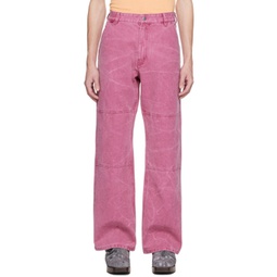 Pink Pigment-Dyed Trousers 231129M191003