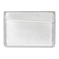 Silver Leather Card Holder 231168M163003
