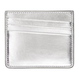 Silver Leather Card Holder 231168M163004