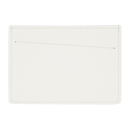 White Small Leather Card Holder 231168M163015