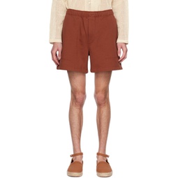 Brown Sweat Shorts 231169M193012