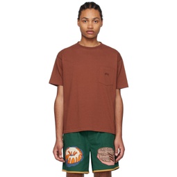 Brown Pocket T-Shirt 231169M213003