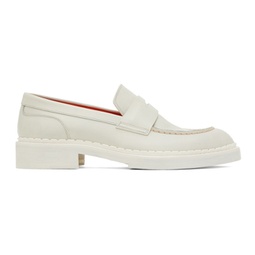 Off-White Leather Loafers 231178F121006